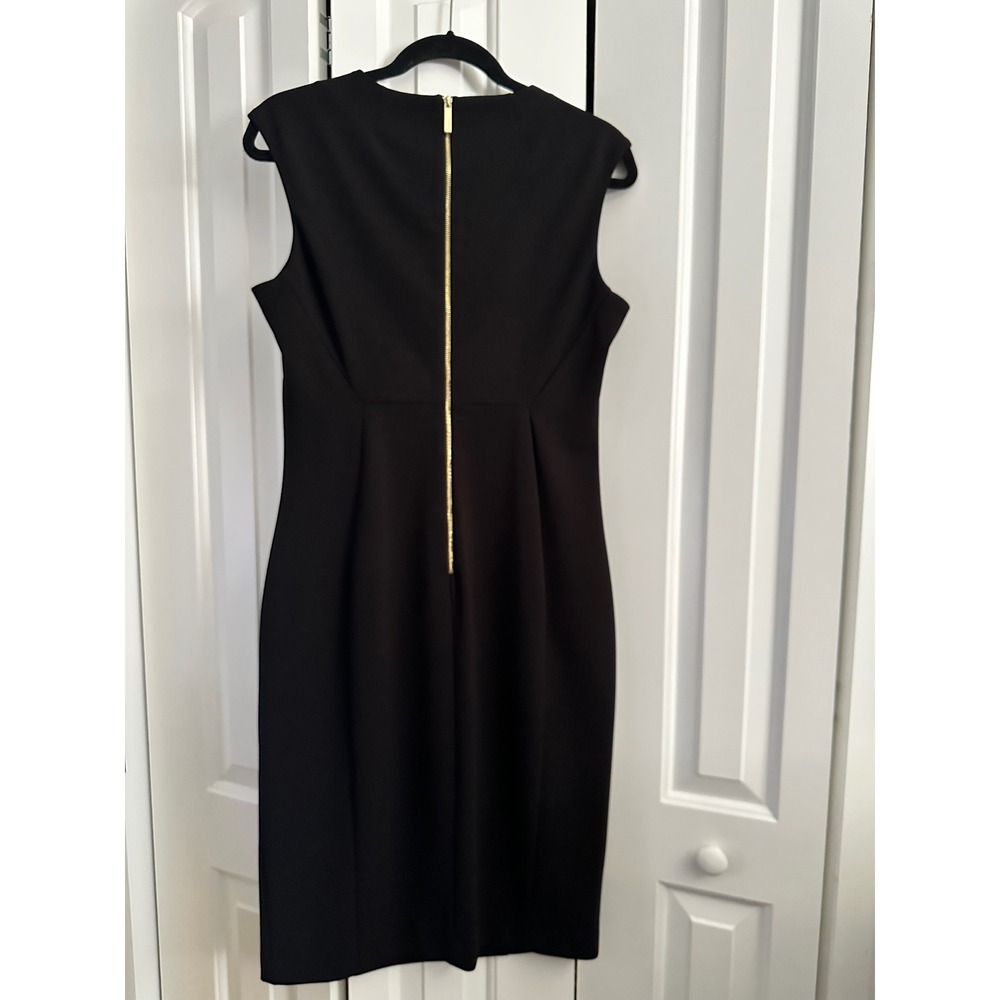 Calvin Klein Women's Black Sleeveless Sheath Dress Career Cocktail - Picture 5 of 5